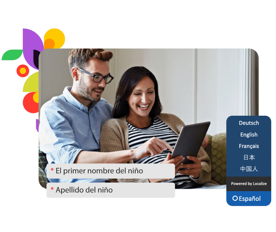 forms, online registration - multiple languages