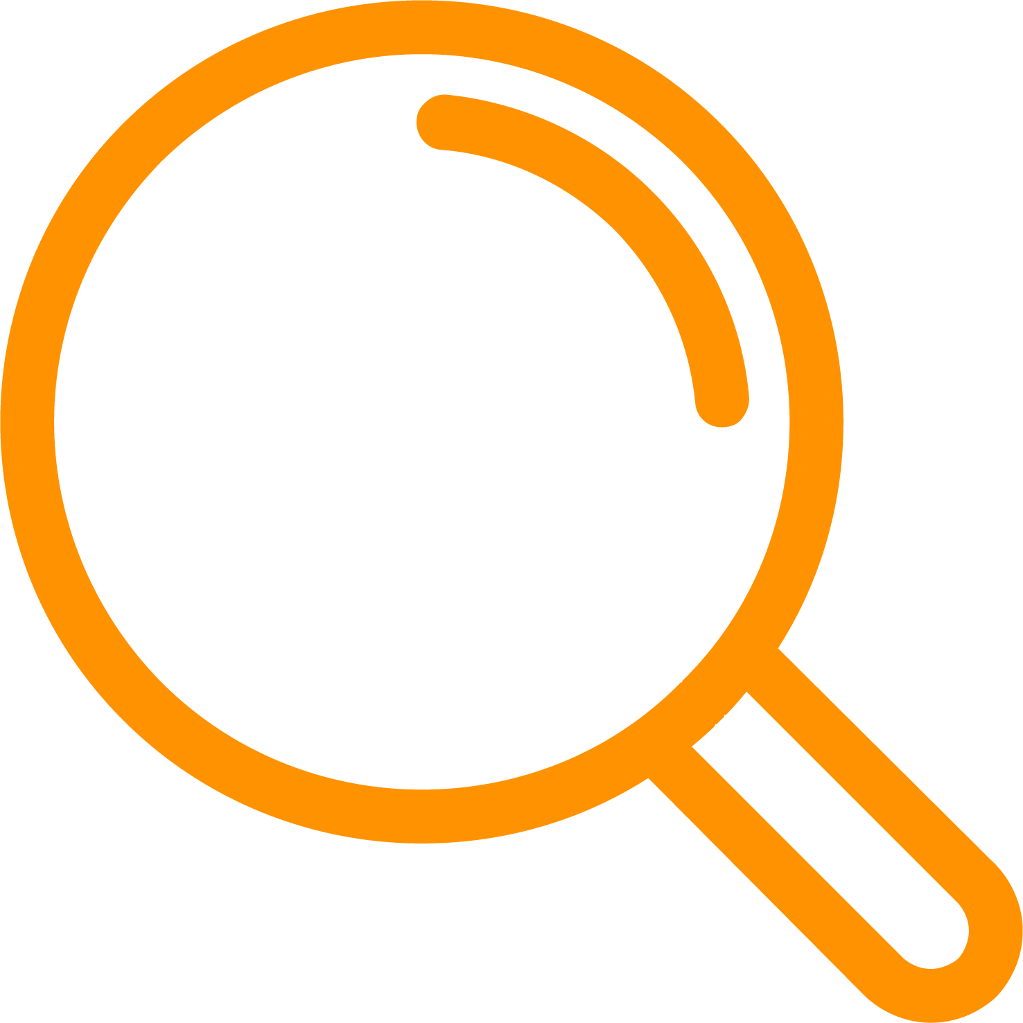 magnifying glass lineleader icon